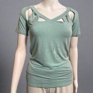 Ice Mint Cut Out Top